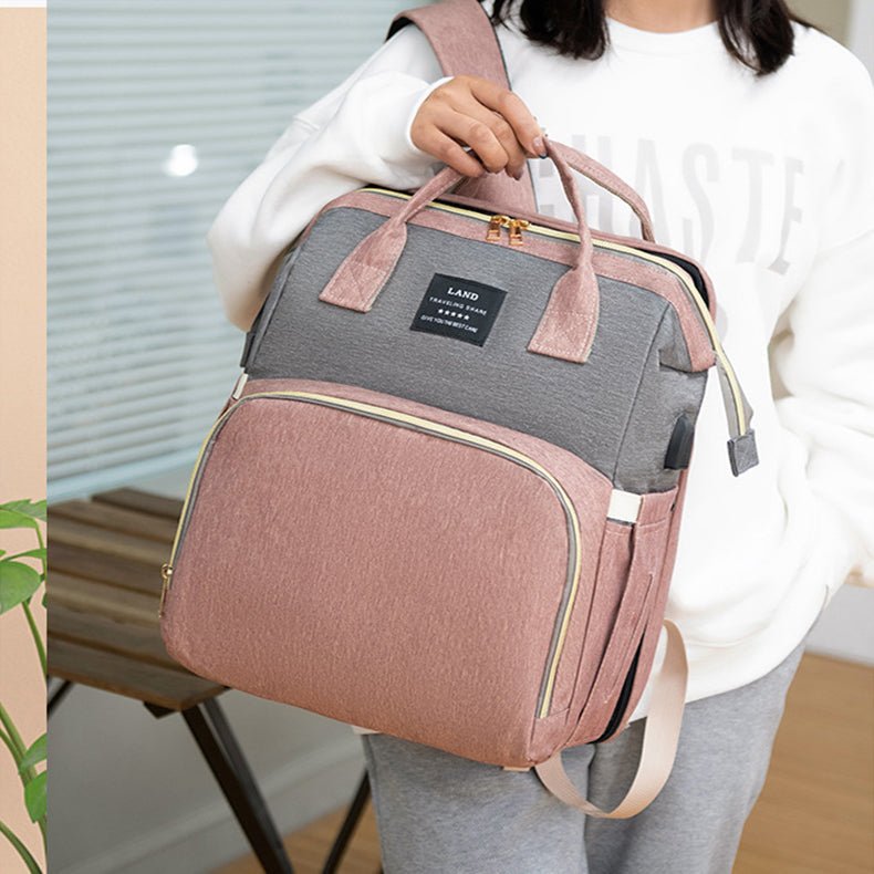 New Mummy Baby Crib Backpack Large Capacity Out Milk Insulated Bag Women - BaBy's World
