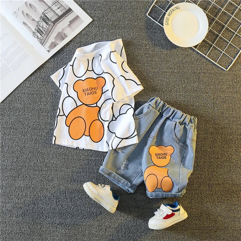New Summer Girls - New Summer Baby Girls Clothes Suit Children Boys Fashion Cartoon T-Shirt Shorts 2Pcs/Sets Toddler Casual