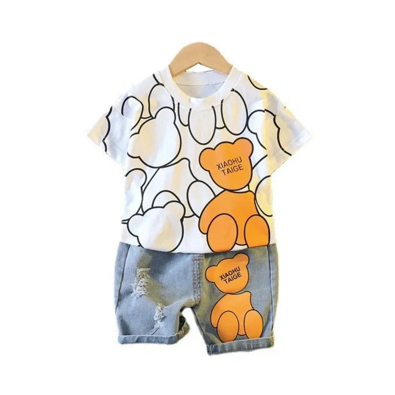 New Summer Girls - New Summer Baby Girls Clothes Suit Children Boys Fashion Cartoon T-Shirt Shorts 2Pcs/Sets Toddler Casual