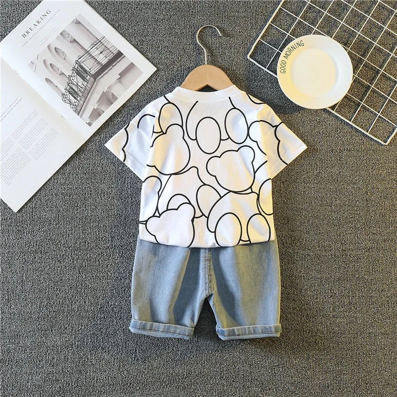 New Summer Girls - New Summer Baby Girls Clothes Suit Children Boys Fashion Cartoon T-Shirt Shorts 2Pcs/Sets Toddler Casual