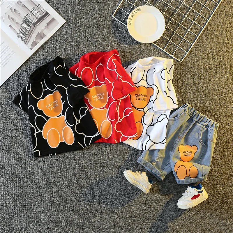New Summer Girls - New Summer Baby Girls Clothes Suit Children Boys Fashion Cartoon T-Shirt Shorts 2Pcs/Sets Toddler Casual