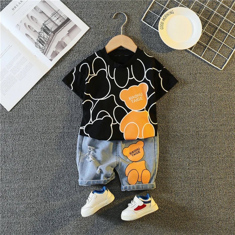 New Summer Girls - New Summer Baby Girls Clothes Suit Children Boys Fashion Cartoon T-Shirt Shorts 2Pcs/Sets Toddler Casual