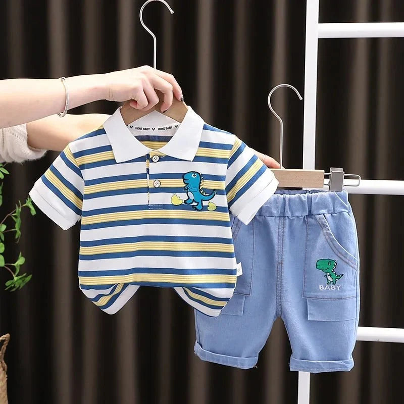 New Summer Girls - New Summer Baby Girls Clothes Suit Children Boys Striped T-Shirt Shorts 2Pcs/Sets Toddler Casual Cotton