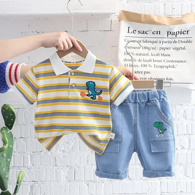 New Summer Girls - New Summer Baby Girls Clothes Suit Children Boys Striped T-Shirt Shorts 2Pcs/Sets Toddler Casual Cotton