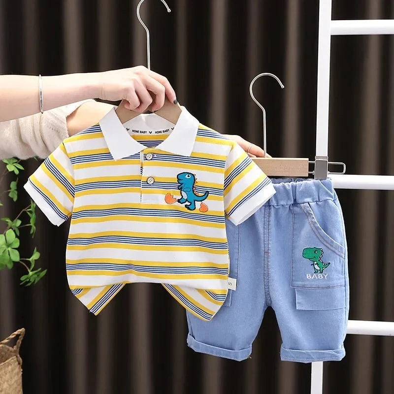 New Summer Girls - New Summer Baby Girls Clothes Suit Children Boys Striped T-Shirt Shorts 2Pcs/Sets Toddler Casual Cotton