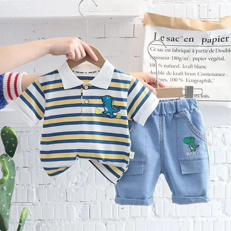 New Summer Girls - New Summer Baby Girls Clothes Suit Children Boys Striped T-Shirt Shorts 2Pcs/Sets Toddler Casual Cotton