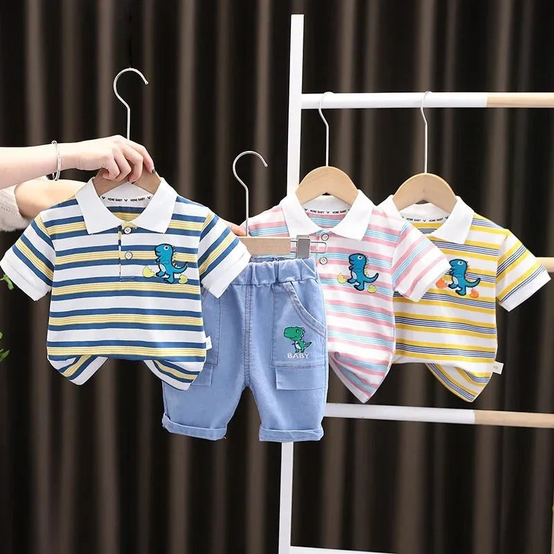 New Summer Girls - New Summer Baby Girls Clothes Suit Children Boys Striped T-Shirt Shorts 2Pcs/Sets Toddler Casual Cotton