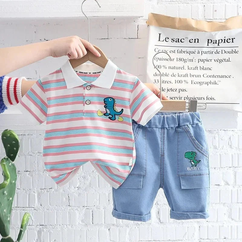 New Summer Girls - New Summer Baby Girls Clothes Suit Children Boys Striped T-Shirt Shorts 2Pcs/Sets Toddler Casual Cotton