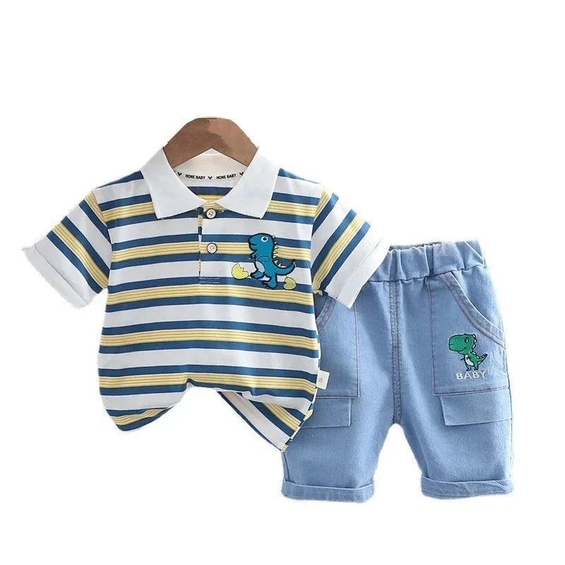 New Summer Girls - New Summer Baby Girls Clothes Suit Children Boys Striped T-Shirt Shorts 2Pcs/Sets Toddler Casual Cotton