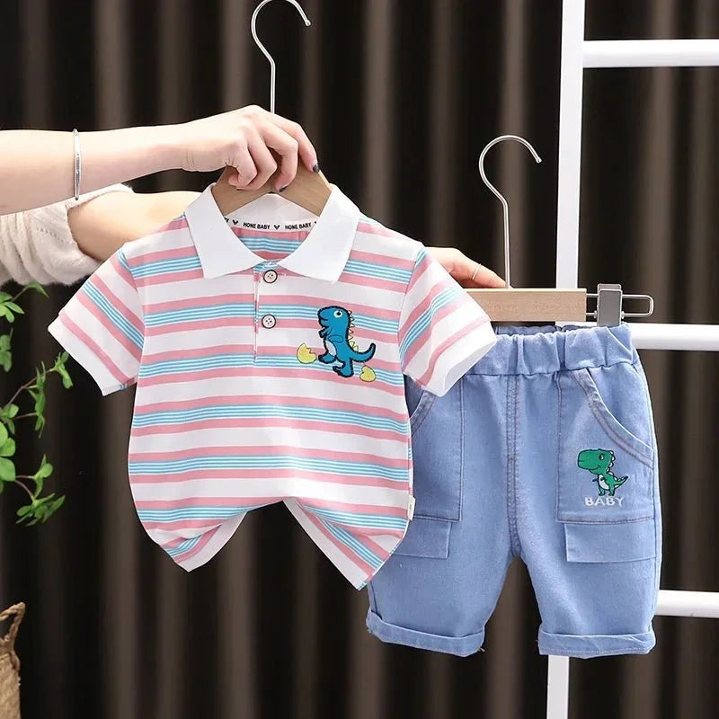 New Summer Girls - New Summer Baby Girls Clothes Suit Children Boys Striped T-Shirt Shorts 2Pcs/Sets Toddler Casual Cotton