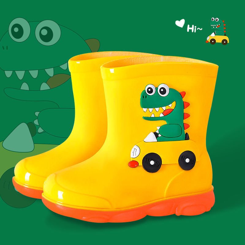 Non-slip Stylish Rubber Shoes Men's And Women's Children & Baby Baby Velvet Rain Boots - BaBy's World