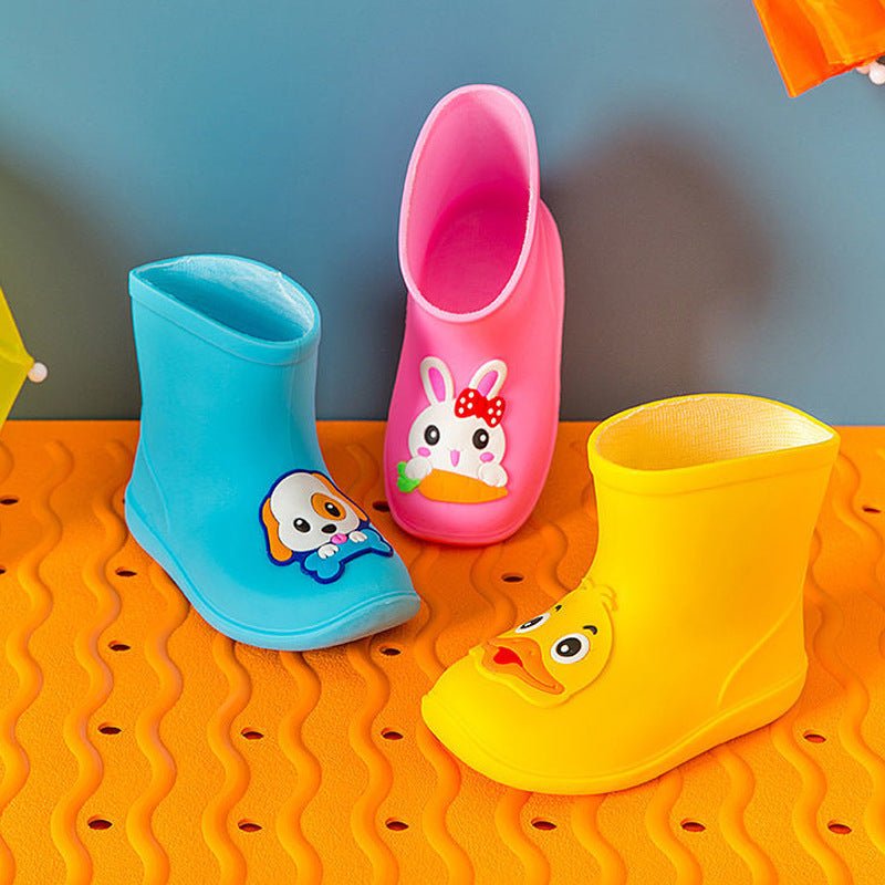 Non-slip Stylish Rubber Shoes Men's And Women's Children & Baby Baby Velvet Rain Boots - BaBy's World