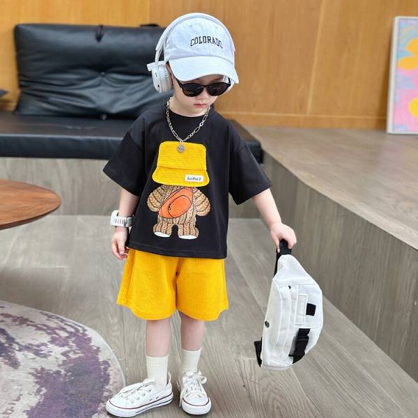 Summer Children Thin - Summer Children's Thin Short-sleeved Casual Set, Cool Summer Clothes - T-shirt Set - Baby's World