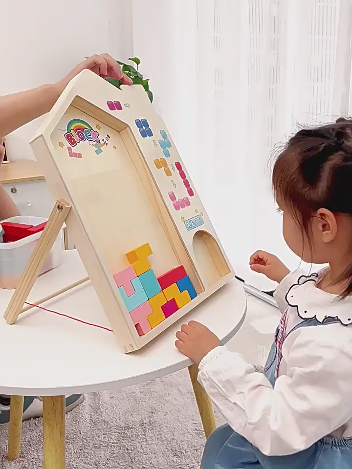 3D Three-dimensional Tetris Large Particle Building Block Puzzle Children's Early Education Educational Training Boys and Girls Assembled Toys video 1