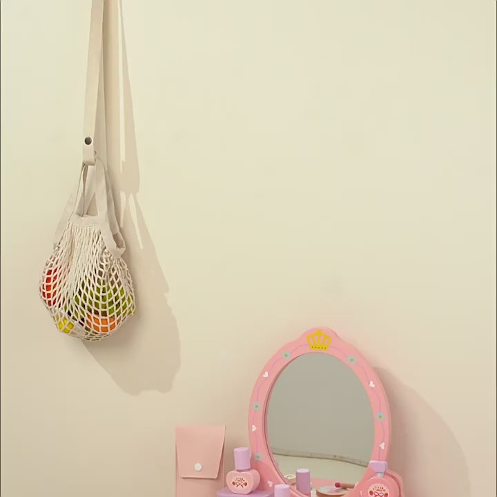 Cross-Border New Product Children's Dressing Table Toy Girl's Makeup Table Simulation Little Princess Pretend Play Jewelry Box Wooden video 1