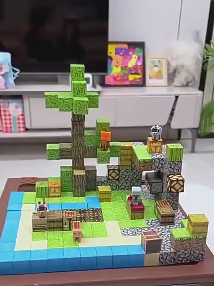 My World Game Surrounding Magnetic Square Mold Magnet Building Blocks Puzzle Square Building Blocks Gift Toys Wholesale video 1