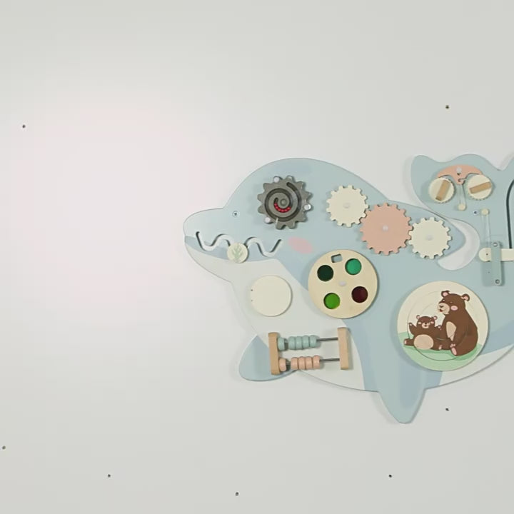 Early Childhood Education Enlightenment Animal Wall Game Decorative Pendant Wall Cardboard Parent-Child Interactive Wooden Toys video 1