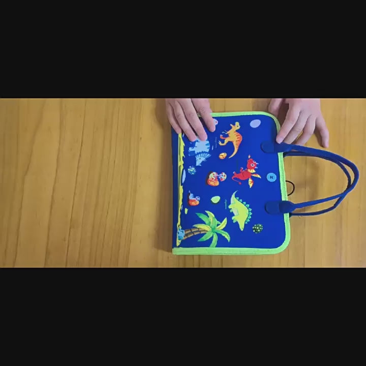 New Hot Cross-border Baby Early Education Schoolbag Felt Busy Board Educational Toys Children Felt Learning Board video 3
