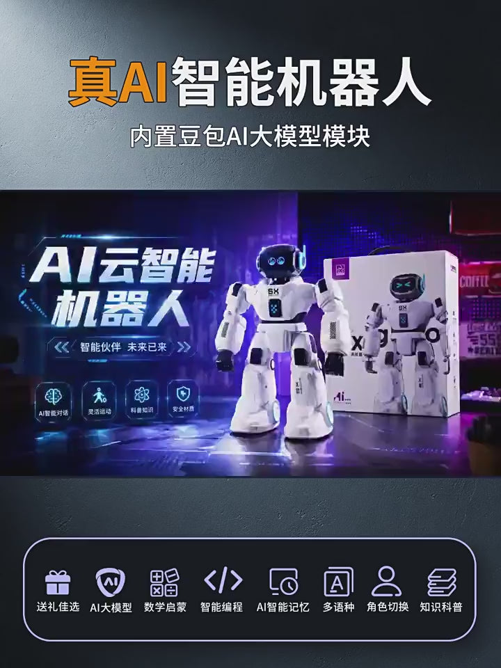 Ai Intelligent Conversation Robot Doubao Qianwen Ai Connected Singing and Dancing Sensor Interactive Gift Robot video 2