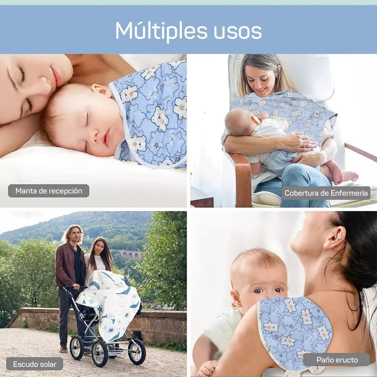 Pure cotton skin-friendly newborn baby wrap, easy to wear with, easy to change diapers, with a cap, give baby more protection - BaBy's World