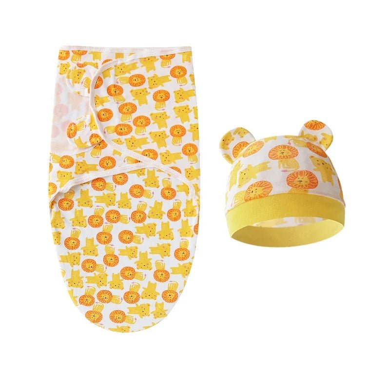 Pure cotton skin-friendly newborn baby wrap, easy to wear with, easy to change diapers, with a cap, give baby more protection - BaBy's World