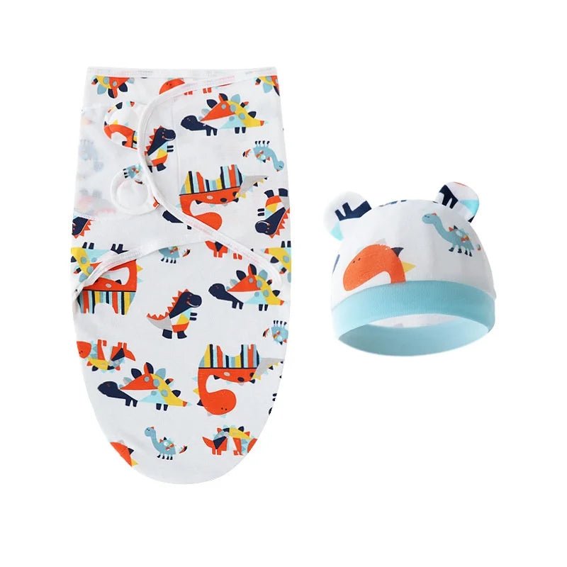 Pure cotton skin-friendly newborn baby wrap, easy to wear with, easy to change diapers, with a cap, give baby more protection - BaBy's World