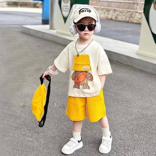 Summer Children Thin - Summer Children's Thin Short-sleeved Casual Set, Cool Summer Clothes - T-shirt Set - Baby's World