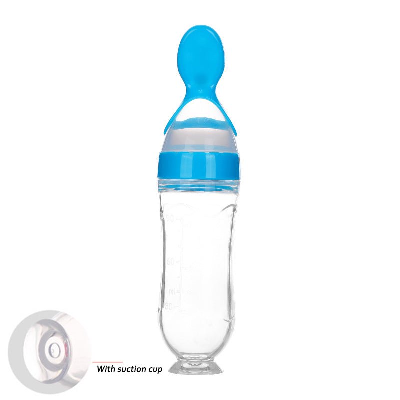 Silicone Squeeze Baby Feeding Bottle with Spoon Bangladesh - BaBy's World
