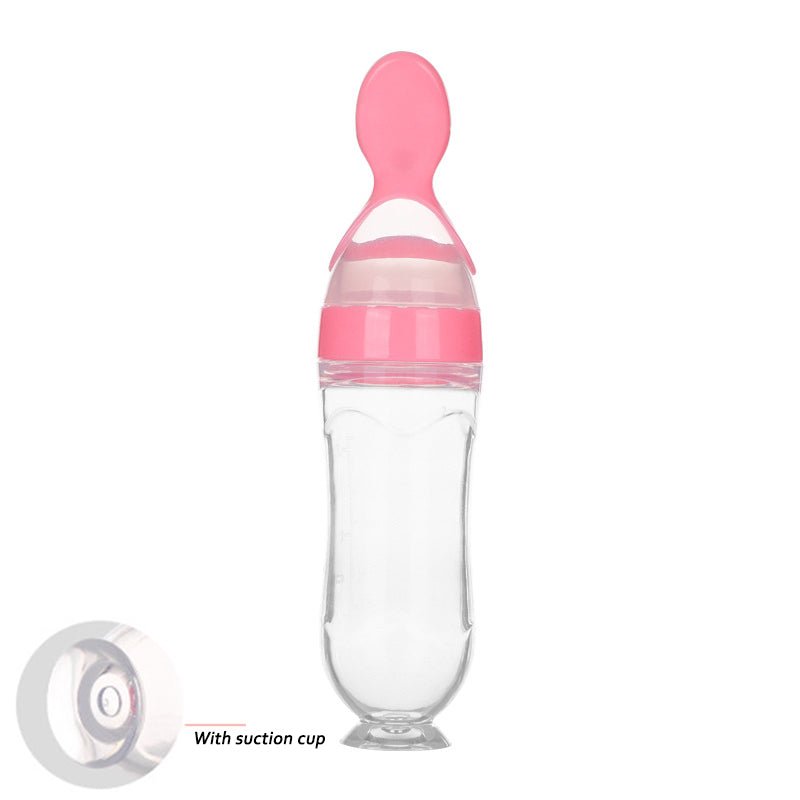 Silicone Squeeze Baby Feeding Bottle with Spoon Bangladesh - BaBy's World