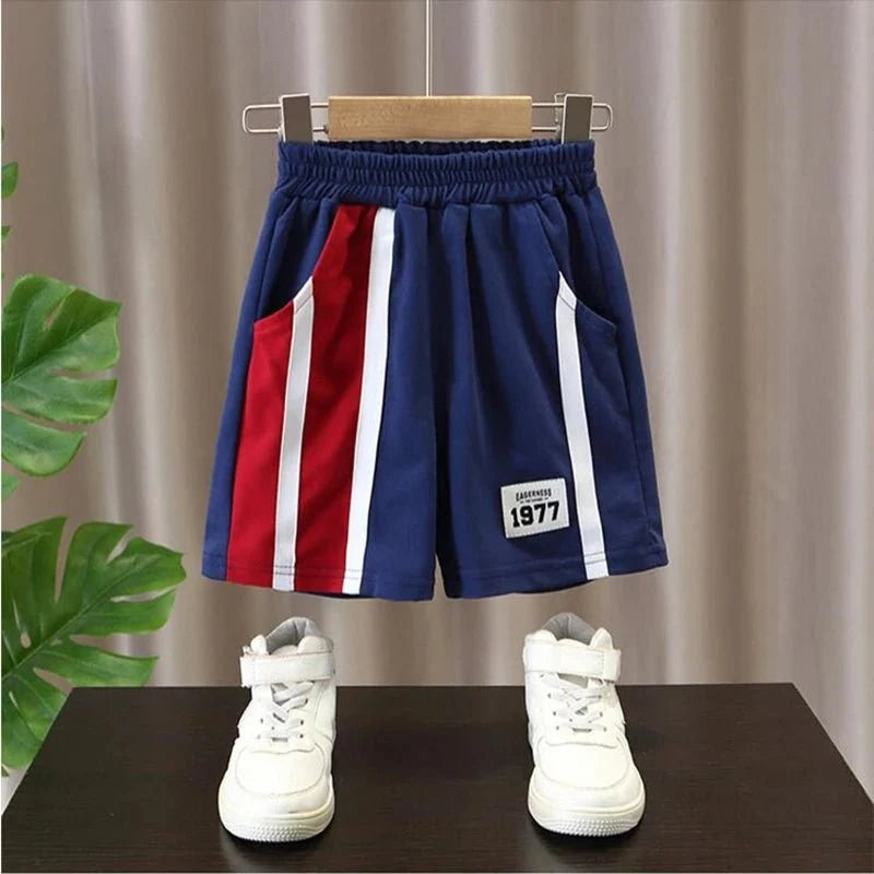 Summer Boys Clothes - Summer Baby Boys Clothes Suits Kids Patchwork POLO Shirts and Shorts 2pcs Suit Children Short Sleeve