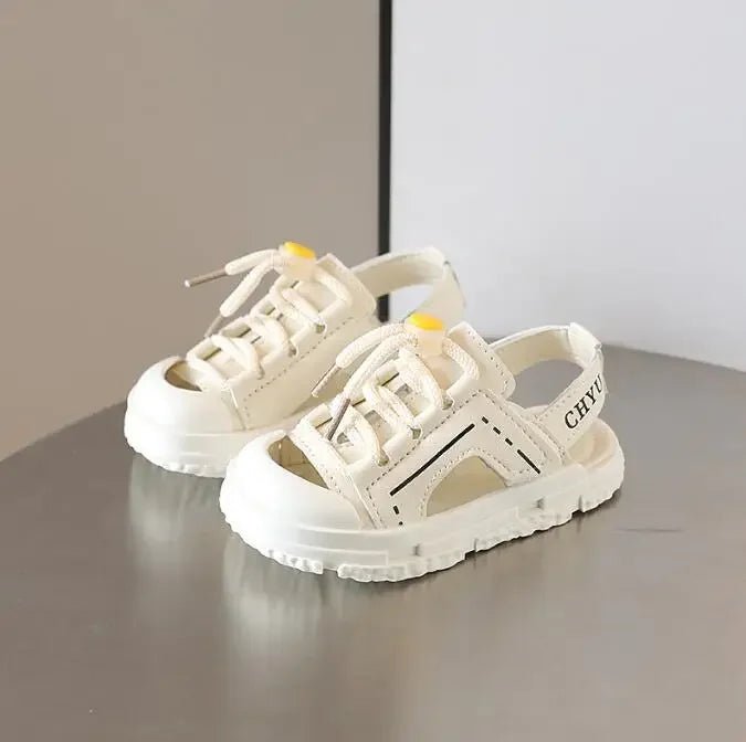 Summer Baby Sandals Toe-protection Boys Beach Shoes Kids Girls Sport Sandals Soft Bottom Toddler Shoes Sandalias (size 24-White)) - BaBy's World