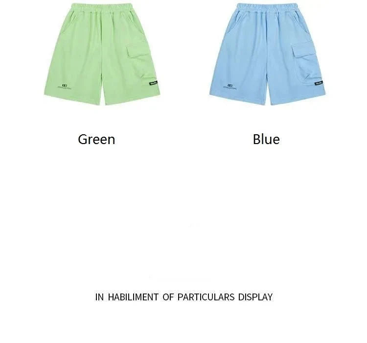 Summer Casual Boys Cotton Loose Alphabet T-shirt Tops+Short Pants Set School Kids Tracksuit Children 2-Piece Outfit Suit