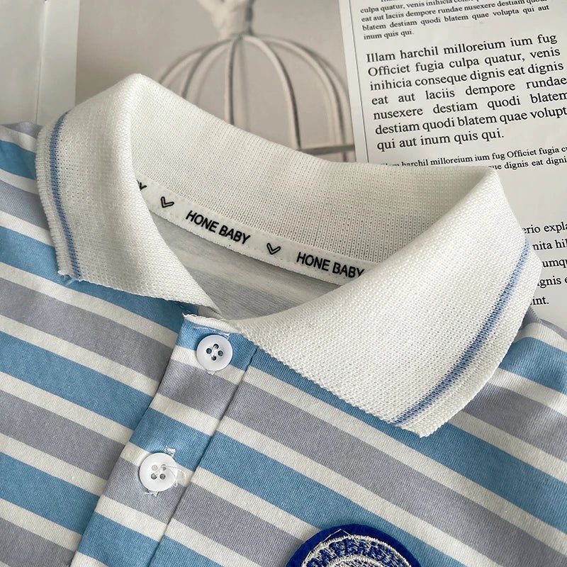 Summer Children Suits Boys Girls Short-sleeved Striped T-shirt +Shorts 2pcs/Set Babies Fashion Tracksuits Kids Casual