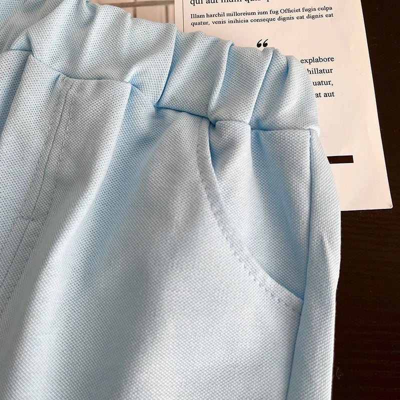 Summer Children Suits Boys Girls Short-sleeved Striped T-shirt +Shorts 2pcs/Set Babies Fashion Tracksuits Kids Casual