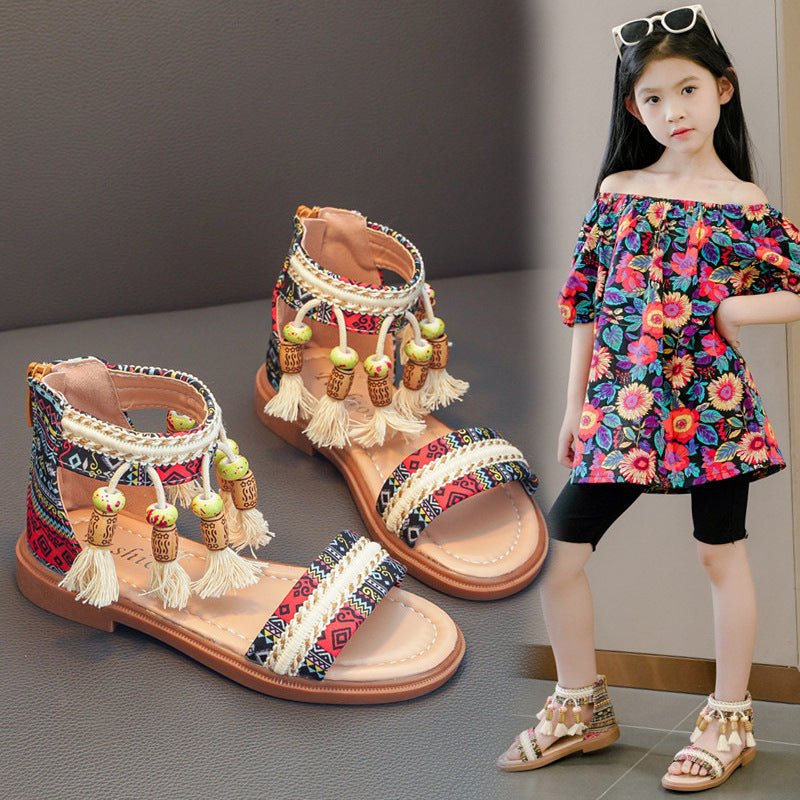 Summer Ethnic Style Retro Children's Roman Sandals - BaBy's World