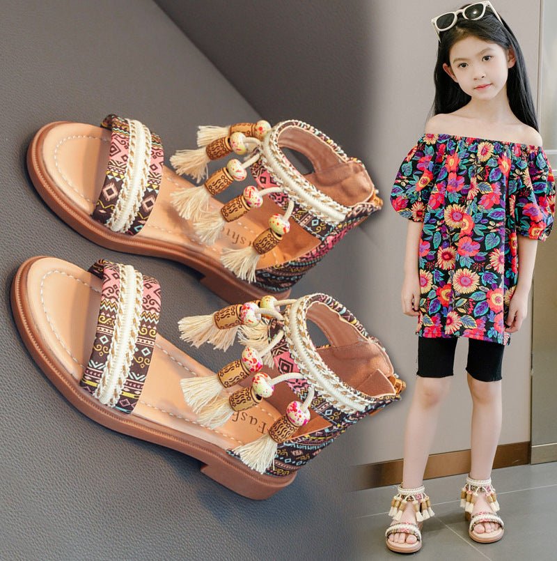 Summer Ethnic Style Retro Children's Roman Sandals - BaBy's World