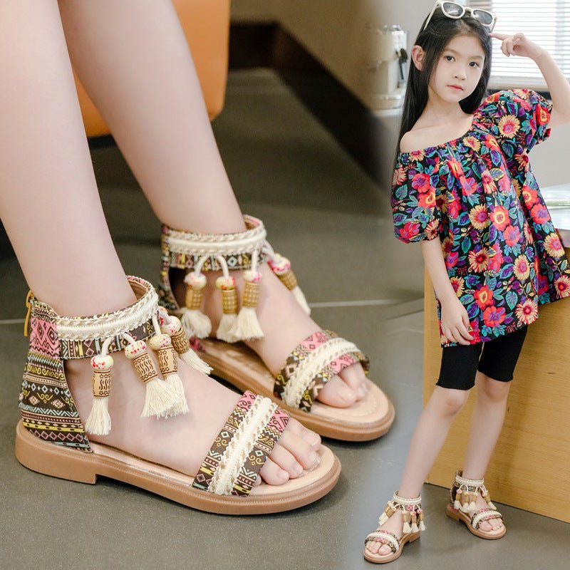 Summer Ethnic Style Retro Children's Roman Sandals - BaBy's World