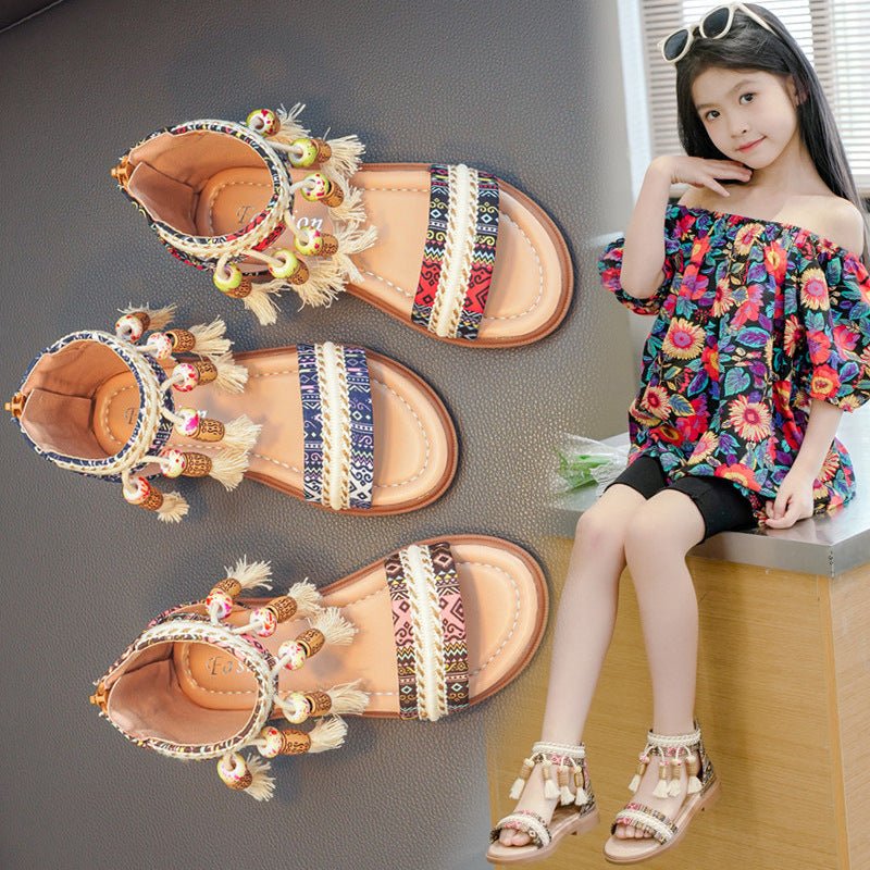 Summer Ethnic Style Retro Children's Roman Sandals - BaBy's World