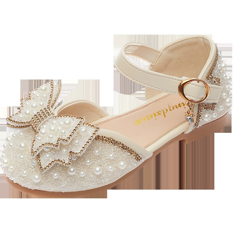 Summer Girls Pearl Bow Princess Shallow Mouth Pumps - BaBy's World