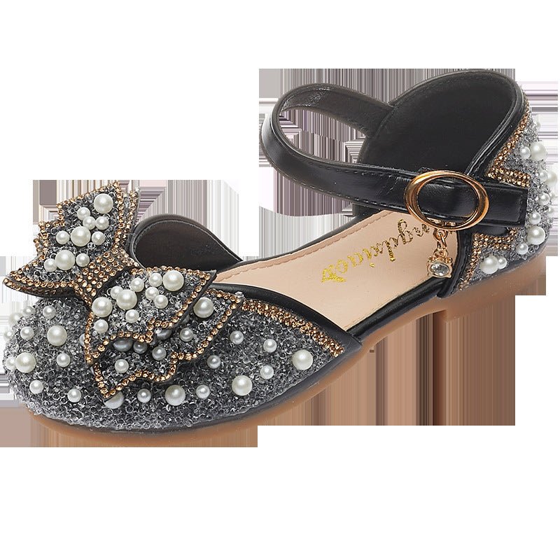 Summer Girls Pearl Bow Princess Shallow Mouth Pumps - BaBy's World