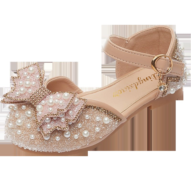 Summer Girls Pearl Bow Princess Shallow Mouth Pumps - BaBy's World