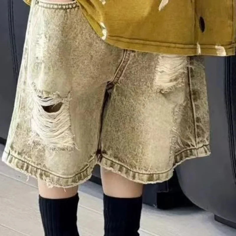 Summer Outfit New Perforated Denim Shorts Children's Clothing - Boys Summer & Party Dresses - Baby's World (view 18)