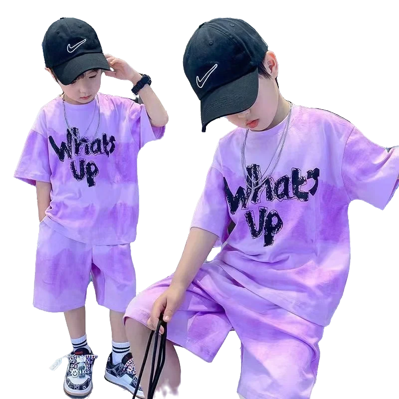 Teenage Boy Set kid clothing Suit Cotton Summer Outing Clothes Top Shorts 2PCS Clothing for Children's - Boys Summer & Party