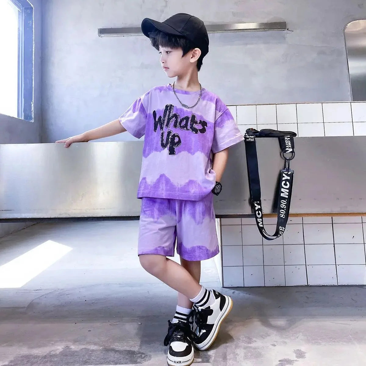 Teenage Boy Set kid clothing Suit Cotton Summer Outing Clothes Top Shorts 2PCS Clothing for Children's - Boys Summer & Party