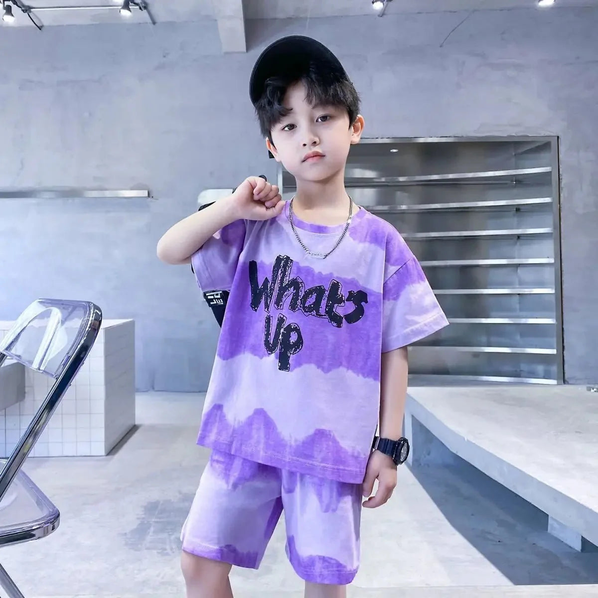 Teenage Boy Set kid clothing Suit Cotton Summer Outing Clothes Top Shorts 2PCS Clothing for Children's - Boys Summer & Party