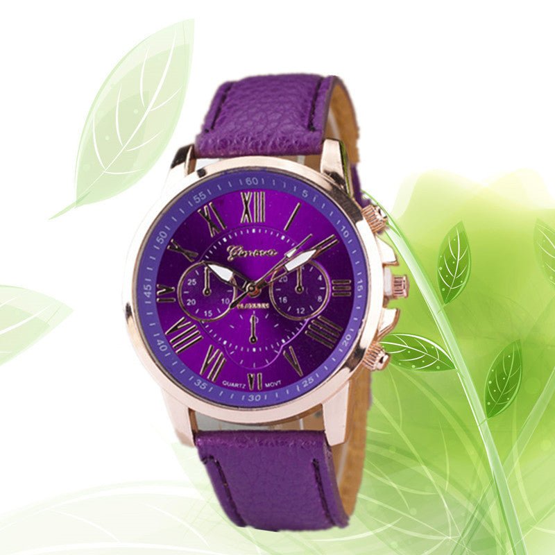 Three eye watches, retro GENEVA, Geneva students, couples, watches, men's belts, quartz trends watches - BaBy's World