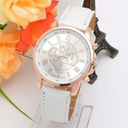 Three eye watches, retro GENEVA, Geneva students, couples, watches, men's belts, quartz trends watches - BaBy's World