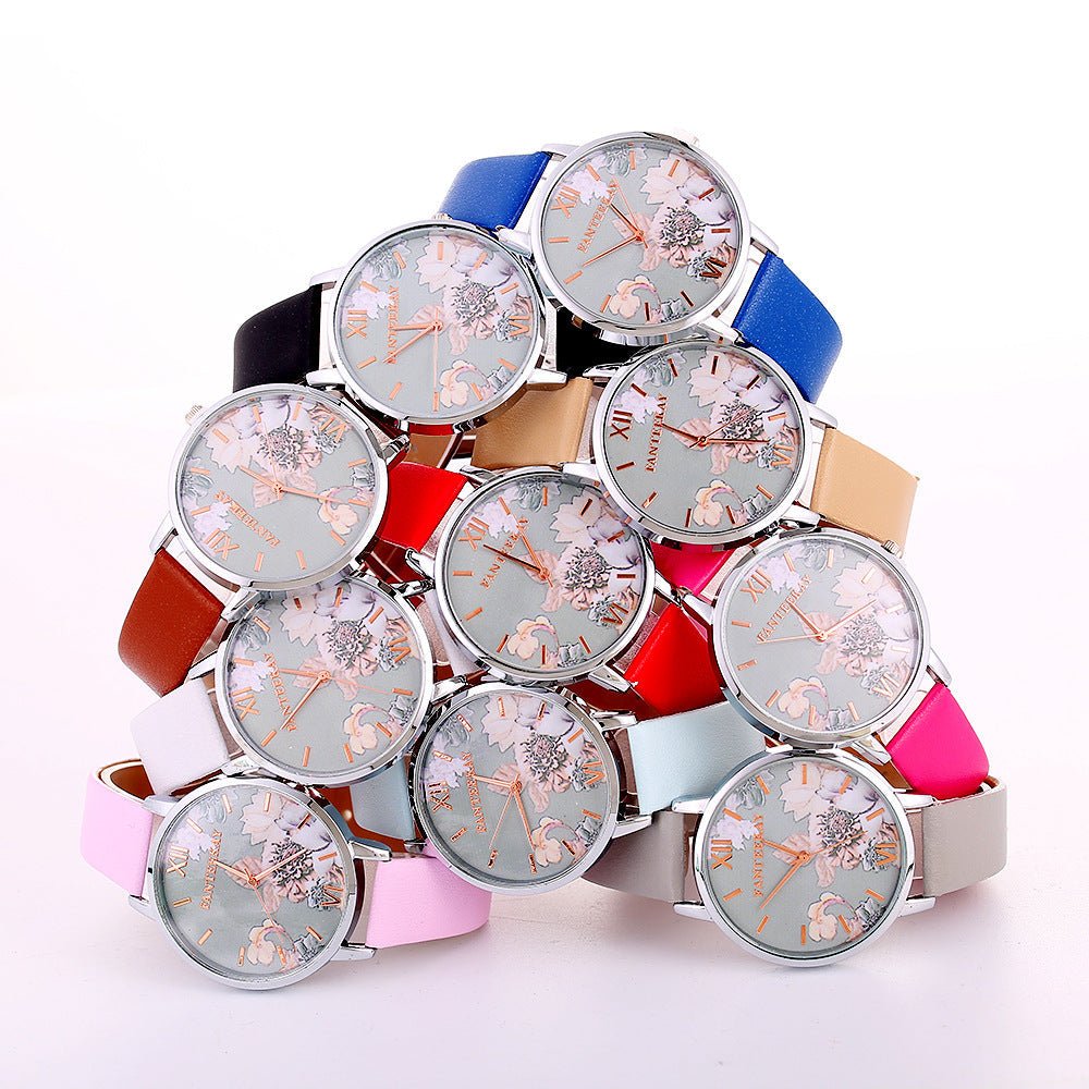 Women's Quartz Watches Major Brand Huawa Belt Quickly Sells Wish Source Broken Flower Watches - BaBy's World